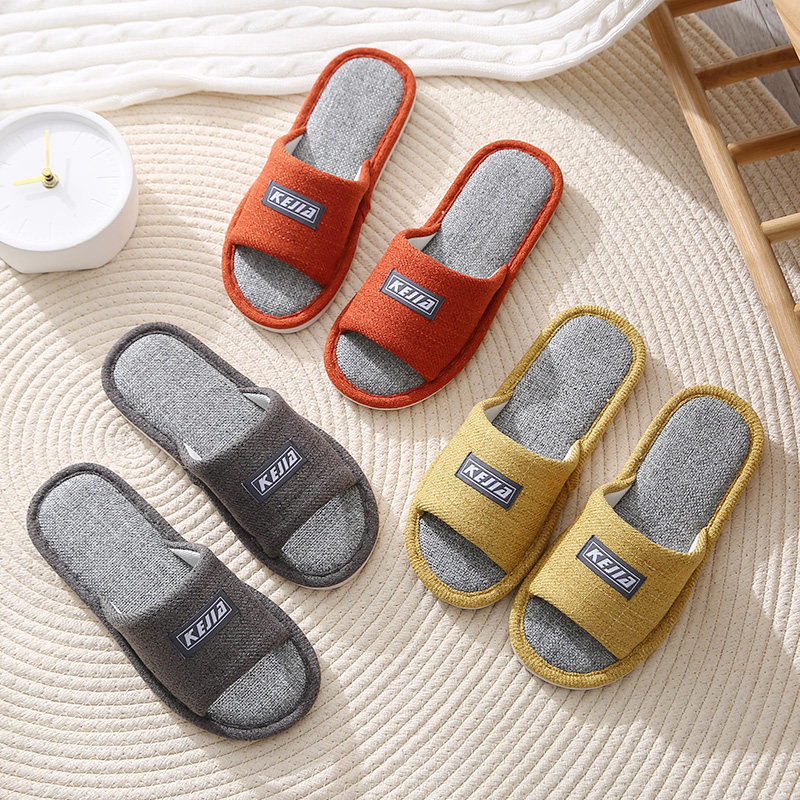 家用四季布拖鞋男款夏天家居室内亚麻情侣防滑透气木地板春秋男士,淘宝优惠券,粉丝福利购,淘宝优惠卷