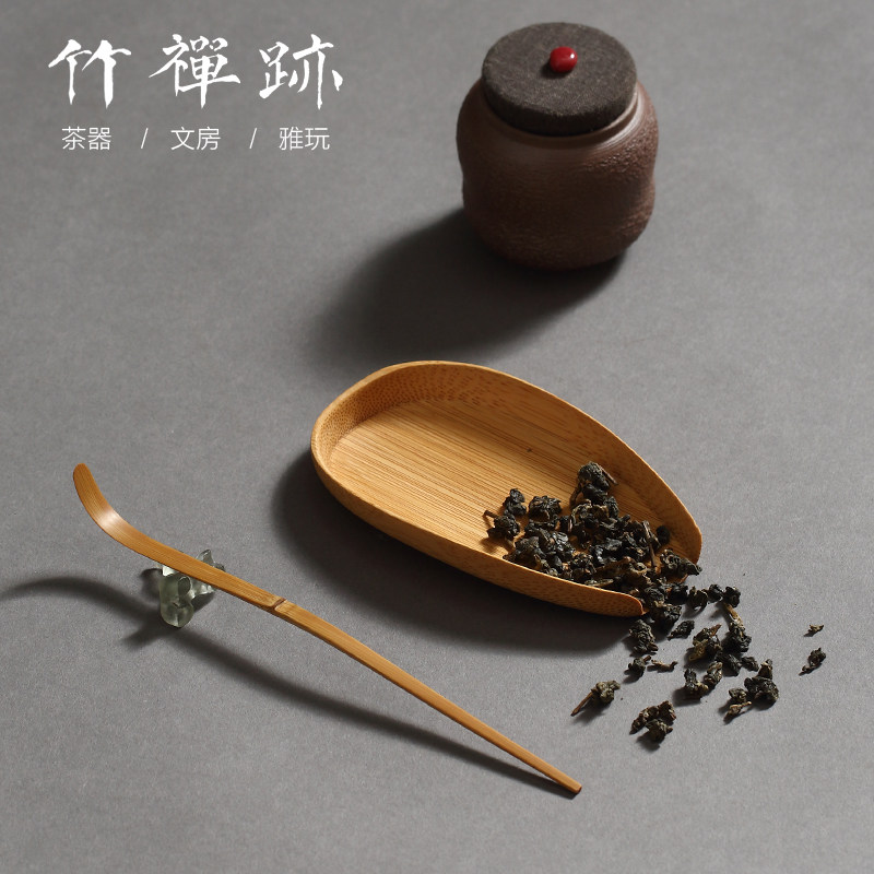 竹禅迹名家茶则两件套茶勺茶拨茶铲功夫茶具配件茶道六君子套装_虎窝淘
