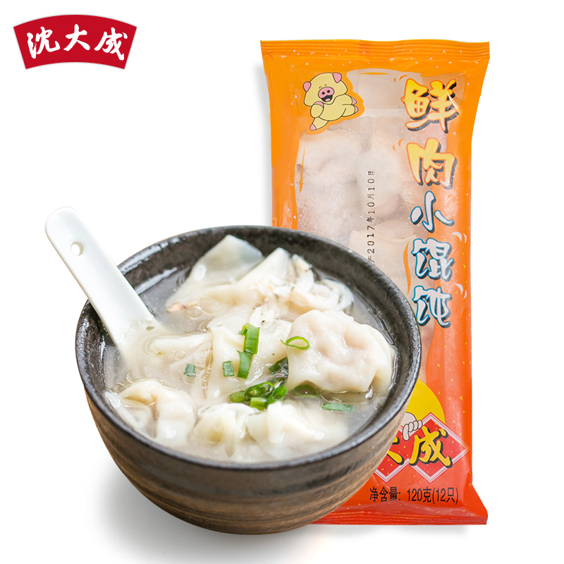 沈大成上海鲜肉小馄饨速冻虾仁混沌水饺荠菜半成品速食云吞早餐 - 图0