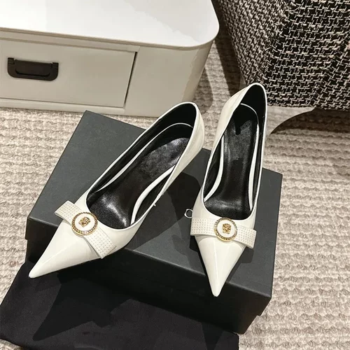 32-45码高跟鞋女秋冬款细跟御姐高级感ol尖头单鞋设计感小众气质 - 图0