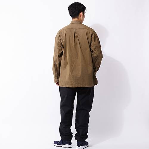 GYPSY&SONS蓝染INDIGO旧化轻量卷袖衬衫茄克 BUSH JACKET-图1