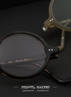 匠人手制古典圆框眼镜男女通用