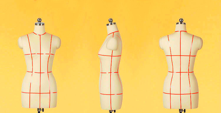 84码国标立裁人台女可插针半身模特道具裁剪女服装制版打版人台