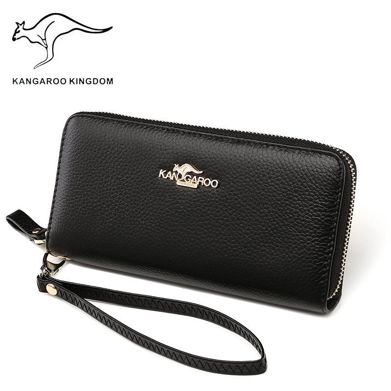 手拿女包长款时尚拉链真皮女士钱包 骄阳箱包钱包