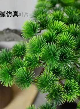 高级仿真迎客松造型树客厅玄关办公室茶桌绿植盆栽罗汉松中式摆件