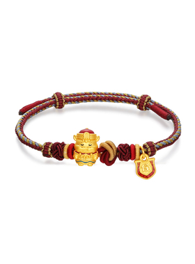 【中国黄金官方店】黄金手饰硬金步步高升马上封侯气质新品送女友