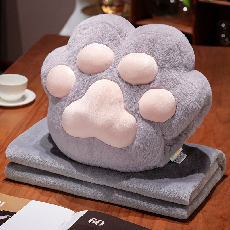 可爱猫爪暖手抱枕被子两用毯子三合一车用靠枕办公室靠垫午睡枕头,淘宝优惠券,粉丝福利购,淘宝优惠卷