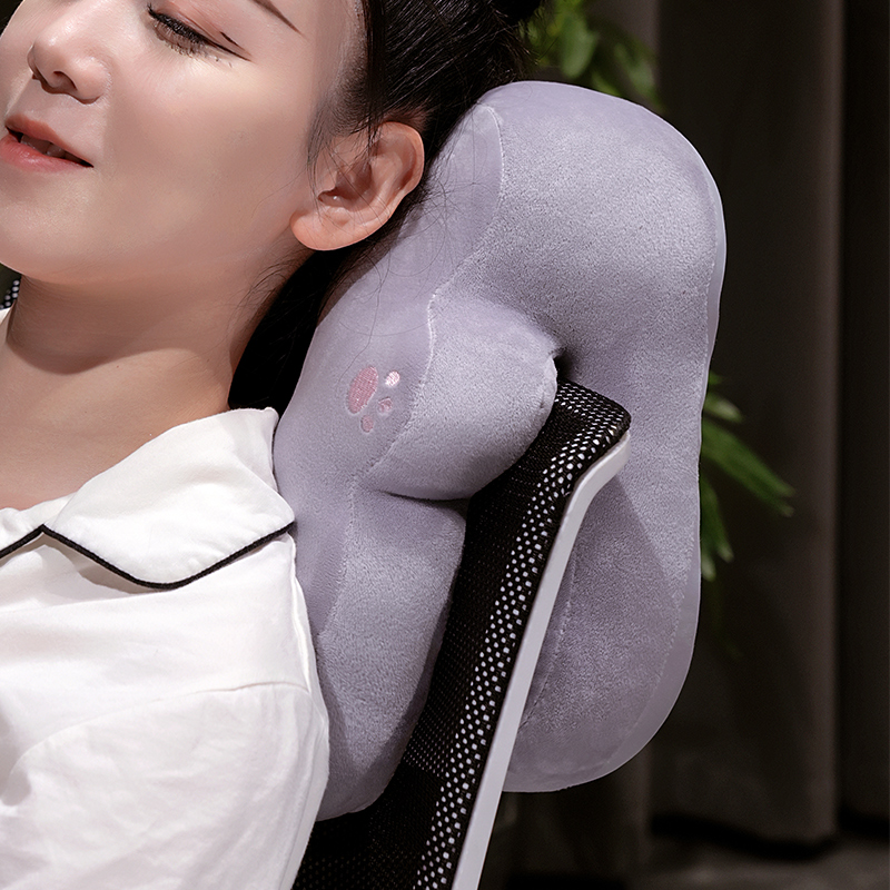 猫咪午睡枕趴睡枕小学生冰丝办公室午休神器趴枕儿童睡觉抱枕枕头 - 图3