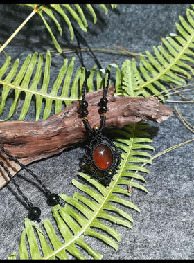 晴天出品手工编织天然拉长石月光石海蓝宝虎眼石项链可盐可甜