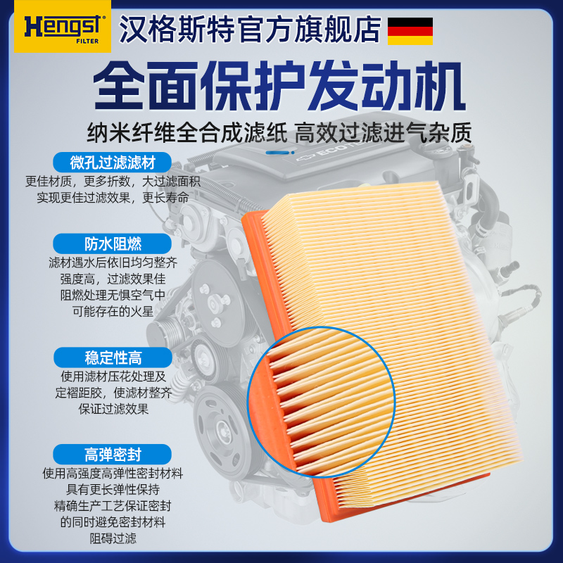汉格斯特适配宝骏730空气滤芯14-22年款1.5L空气滤清器L2B空气格 - 图1