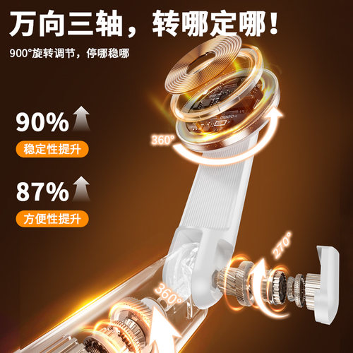 床头磁吸手机支架懒人侧躺着在床上看电视悬臂magsafe支撑架桌面床边万向俯拍直播录视频防抖专用平板pad通用 - 图2