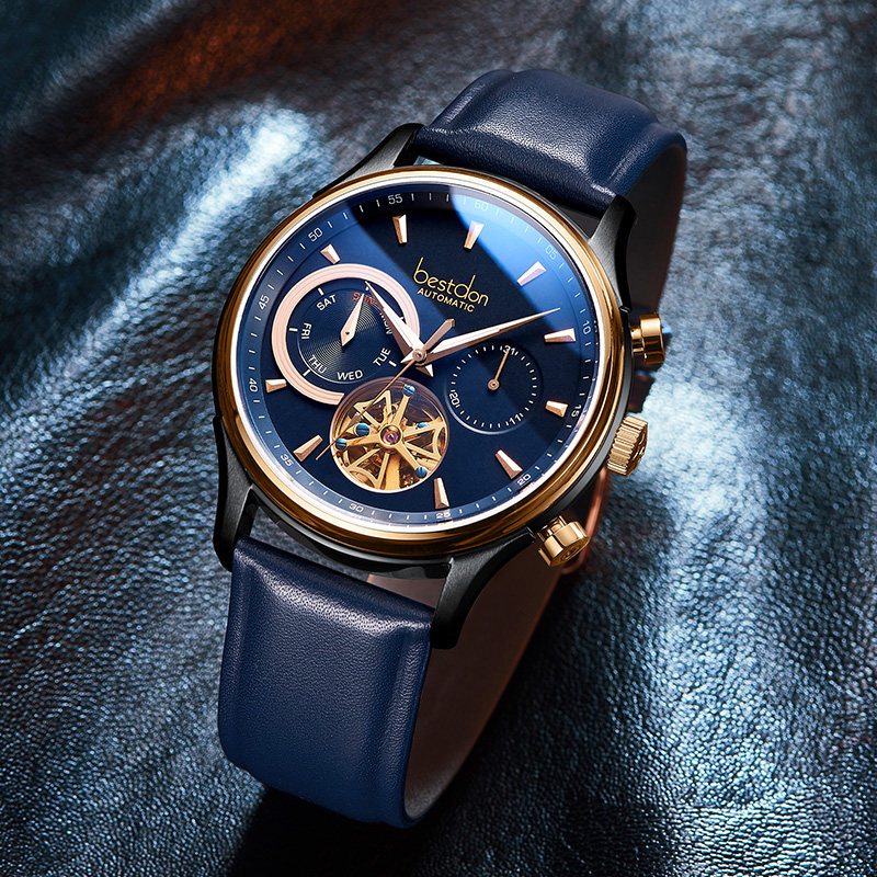 邦顿全自动名牌正品陀飞轮机械表 邦顿骏钰国产腕表