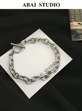 欧美风钛钢情侣手环