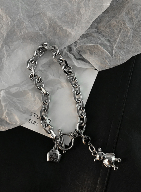 暗黑系ins冷淡风蹦迪饰品手链