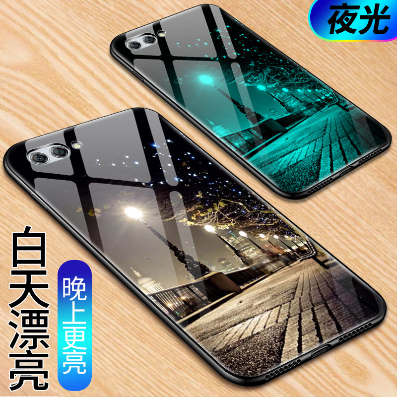 华为nova2s手机壳HWlAL00保护套hwi-aloo夜光玻璃nava2s硅胶nov2s n2s全包防摔壳huawei Nova2S男女款网红硬 - 图2