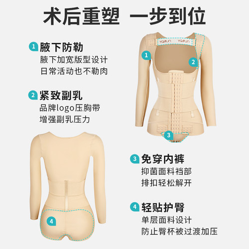 茵奇坊MS1075抽脂术后塑身衣腰腹环吸体雕妈妈臀手臂吸脂束身衣女 - 图1