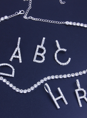 满钻吊坠情侣短款欧美INS锁骨链