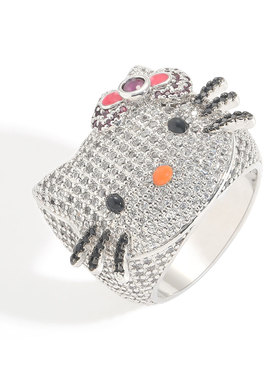 嘻哈凯蒂猫咪戒指可爱卡通男女