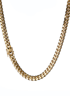 欧美古巴链KAKA钛钢男女