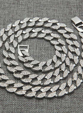 欧美嘻哈金属微镶aaa古巴链