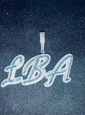 欧美嘻哈个性微镶锆石字母大写