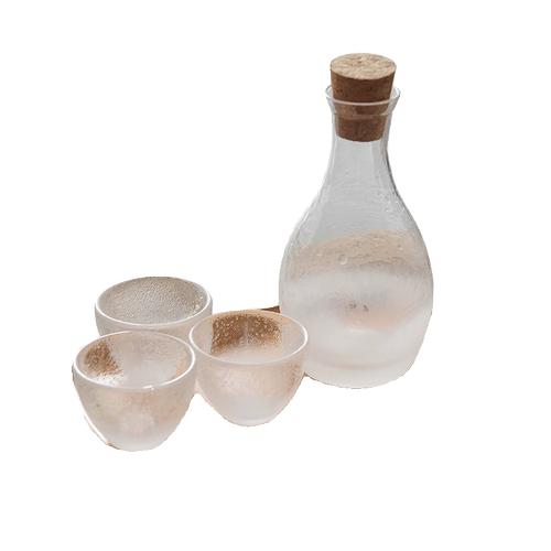 手工云雾玻璃小酒杯加厚清酒杯白酒杯古风酒具套装一两杯酒壶酒盅 - 图3