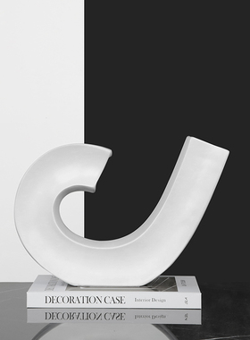 密度抽象风哑光树脂电视柜摆件