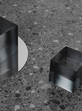 黑色透明创意样板间软装水晶摆件