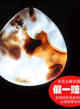 象形海洋玉髓玛瑙奇石挂件吊坠