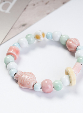 景德镇陶瓷手链女款小众设计感