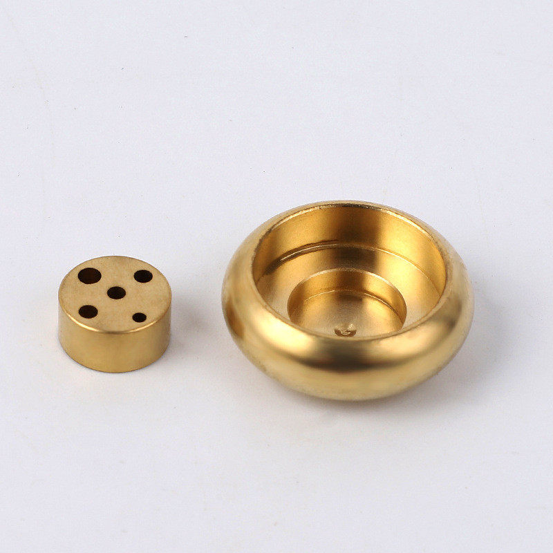 黄铜中式复古鼓型香插五孔香薰炉家用书房禅意线香檀香座,淘宝优惠券,粉丝福利购,淘宝优惠卷