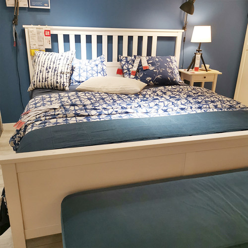 国内宜家代购汉尼斯床架北欧式公主床架欧式双人床单人床儿童床 - 图1