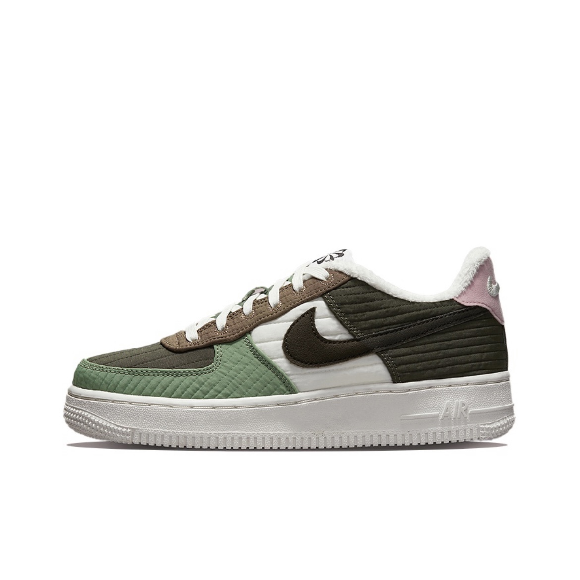 Nike/耐克 Air Force 1空军一号女子加绒拼接低帮板鞋 DO5215-331 - 图3