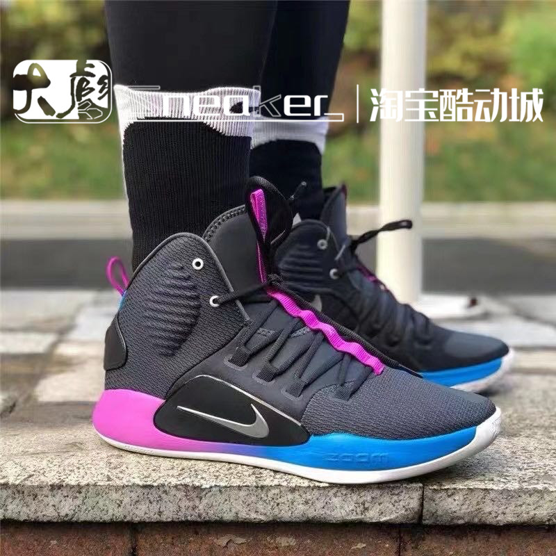 NIKE HYPERDUNK X HD2018耐克男子高帮耐磨实战篮球鞋 AO7890-101 - 图1