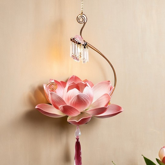 新中式元旦新年花灯荷花灯莲花灯花灯舞蹈古风中国风汉服拍照道具