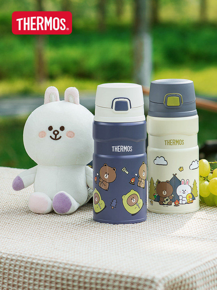 膳魔师LINE FRIENDS露营系列便携保温杯罐咖啡杯水杯