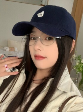 旺旺甜妹~陈奶奶韩系小狗刺绣棒球帽子女百搭显脸小鸭舌帽春夏新