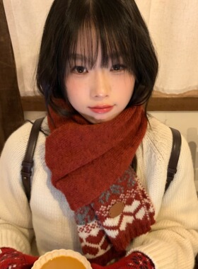 陈奶奶费尔岛风针织毛线围巾女