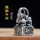 Retro solid transfer fortune seal Pixiu pendant for men and women transfer trendy men's four mythical beasts domineering personality necklace