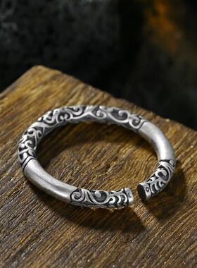 黑神话悟空如意金箍棒纯银戒指2026新款国潮复古祥云爆款情侣指环