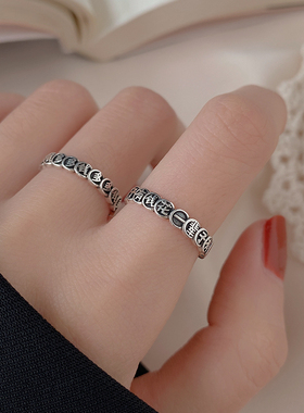 钱多多复古做旧s925女招财戒指