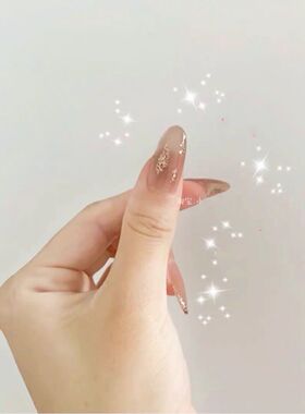 手工定制穿戴甲成品假指甲贴片冰透显白美甲成品网红拆卸透金箔