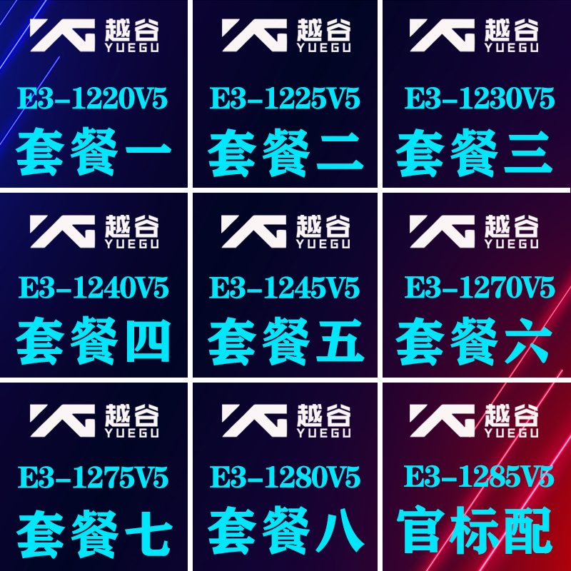 Intel/英特尔E3-1220V5 1225V5 E3-1230V5 1245V5台式机CPU1151针-图0