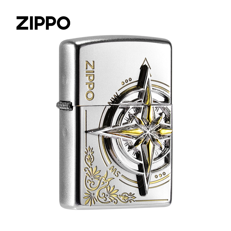 zippo打火机正版 芝宝官方正品贴章爱情的指南针送男友礼物定制