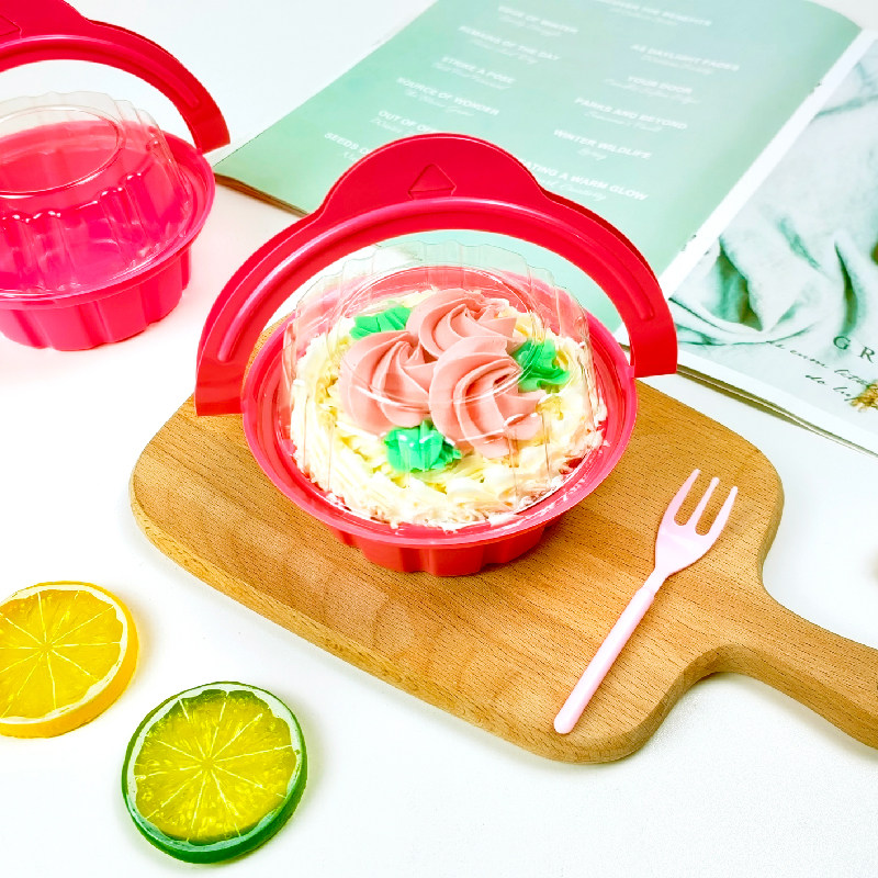 儿童蛋糕盒大花蓝手提儿童蛋糕盒烘焙包装童年提篮小朋友礼物甜品,淘宝优惠券,粉丝福利购,淘宝优惠卷