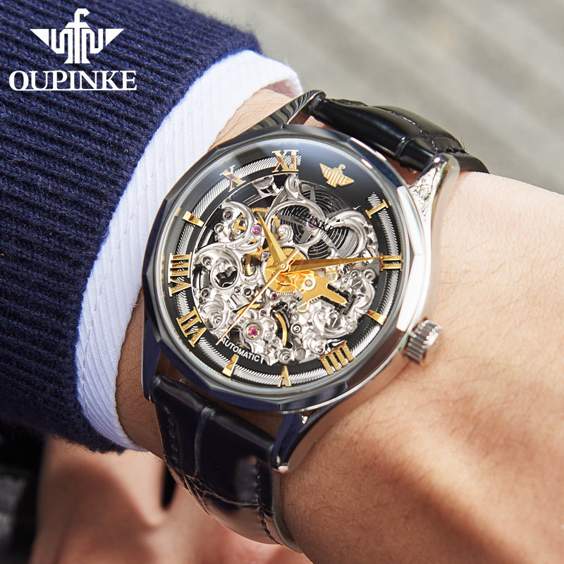 瑞士正品牌男士全自动防水机械表 aesop伊索翠清国产腕表