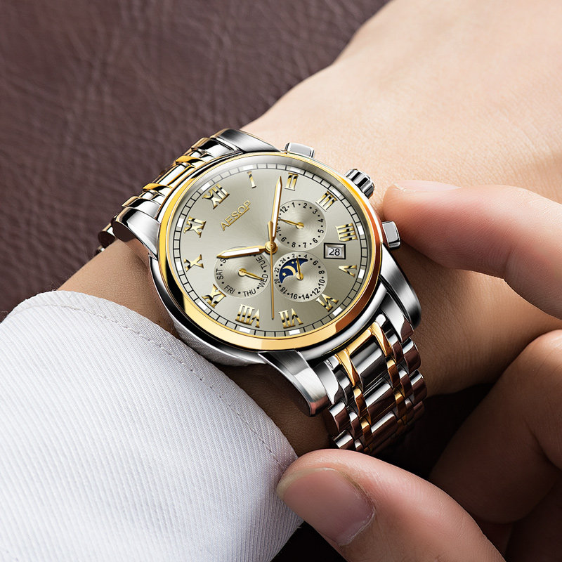 2020新款瑞士伊索正品男士全机械表 aesop伊索翠清国产腕表