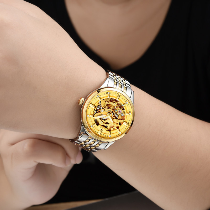 免费刻字伊索正品情侣一对机械表 aesop伊索翠清国产腕表