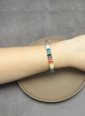 多巴胺彩色火山岩隔片手链