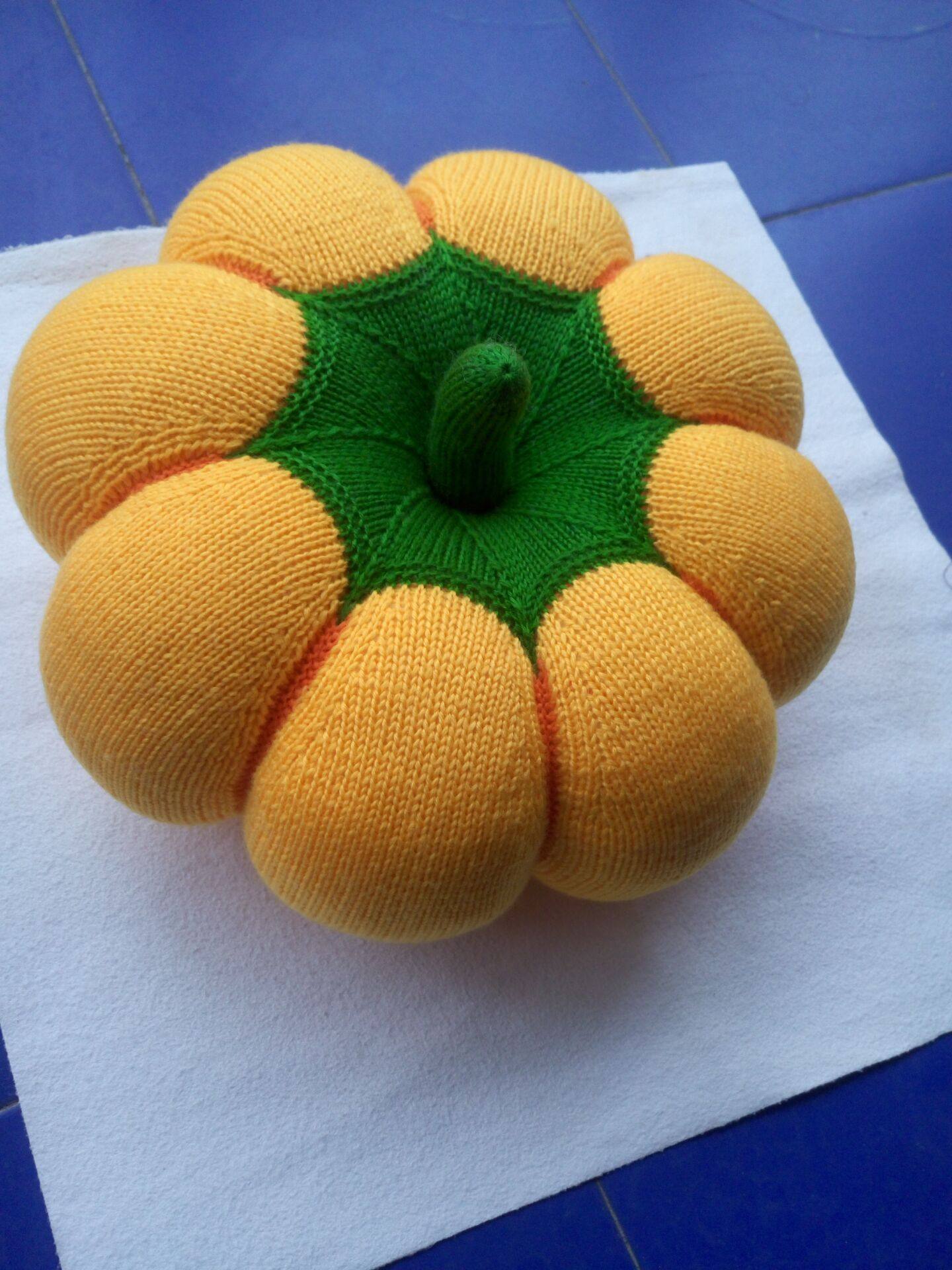 大号创意礼品纯手工毛线钩编织南瓜家居饰品汽车摆件抱枕靠枕包邮